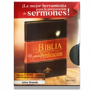 Biblia Para La Predicación Negra Cremallera Tamaño 86