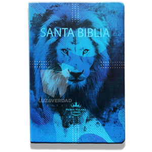 Biblia  Letra Grande Flex Leon Azul
